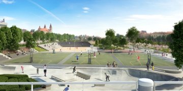 Prie Baltojo tilto atsiras naujas sporto aikštynas