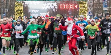 Naujas rekordas – tiek kalėdiškai persirengusių bėgikų Vilnius dar neregėjo