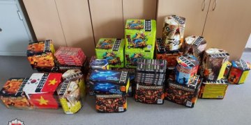 Policija Vilniuje nustatė, kad Vilniuje nelegaliai prekiauta šventiniais fejerverkais