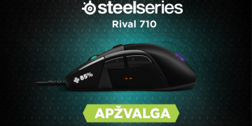 Žaidimų pelės „SteelSeries Rival 710“ apžvalga