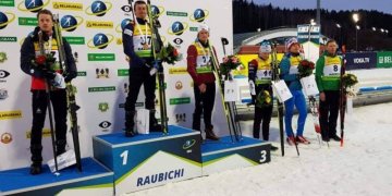 Gėles Karoliui Dombrovskiui Atvirame Europos biatlono čempionate Baltarusijoje