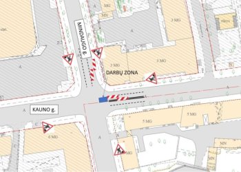 Dėl planuotų darbų sostinės Mindaugo ir Kauno gatvių sankryžoje – laikini eismo ribojimai
