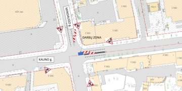 Dėl planuotų darbų sostinės Mindaugo ir Kauno gatvių sankryžoje – laikini eismo ribojimai