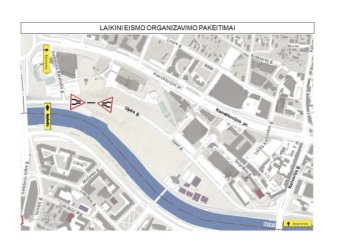 Dėl planuotų darbų Upės gatvėje – laikini eismo pokyčiai