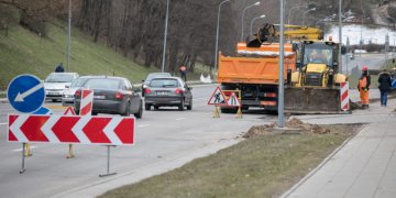 Olandų gatvėje tęsiami remonto darbai