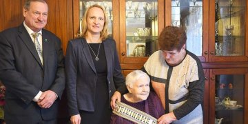 Rūdiškėse buvo pasveikinta 100 metų mininti Marija Ganža