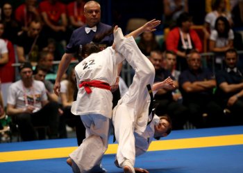 Turnyro Vilniuje dalyvių priešakyje – karatė legendos V. Dimitrovas ir I. Mikštaitė