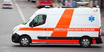 Vilniuje per avariją sužalotas motociklininkas, jis gydomas ligoninėje