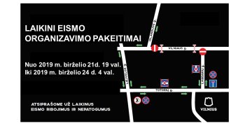 Šventiniu Joninių laikotarpiu Vilniaus centre – laikini eismo pakeitimai