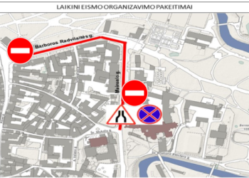 Dėl planuotų darbų laikini eismo ribojimai B. Radvilaitės gatvėje