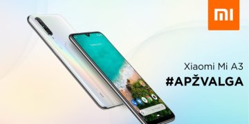 Švarus „Android“ ir triguba kamera: „Xiaomi Mi A3“ apžvalga