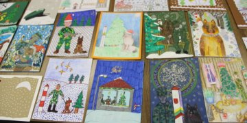 Kalėdinių atvirukų konkurse – šventinės pasieniečių miniatiūros