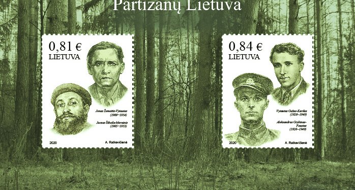 Pašto ženklų blokas "Partizanų Lietuva"