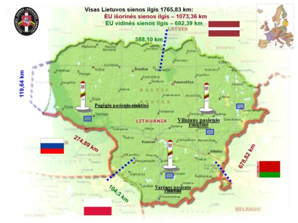 Valstybės sienos ženklo kelionė aplink Lietuvą pasieniu
