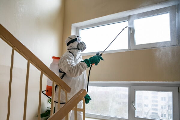 dezinfekuos susirgusiųjų COVID-19 gyvenamųjų namų laiptines