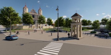 Vizualizacija Jono Pauliaus II aikštės