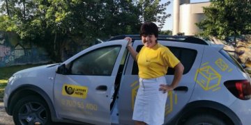 Mobilioji laiškininkė Irina Kozlovska