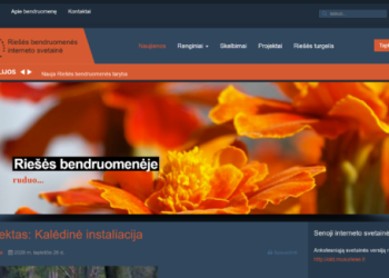 Riešės bendruomenės internetinė svetainė www.musuriese.lt