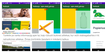 Programėlė "Rūšiuok"