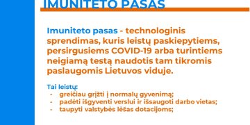 Išsilaisvinimui nuo COVID-19 Vilnius siūlo Imuniteto pasą