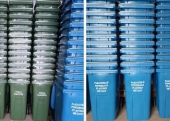 Vilniaus rajono atliekų turėtojams pradedami dalinti rūšiavimo konteineriai