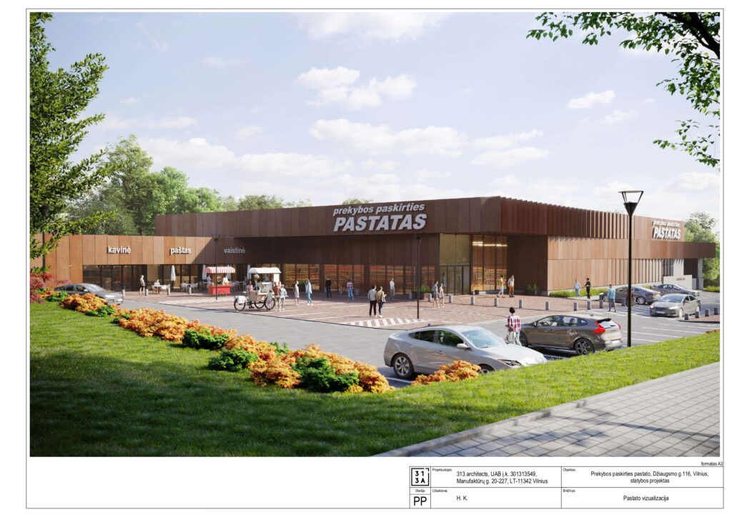 Prekybos centro Pavilnyje vizualizacija