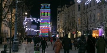 Pasitinkant 2022-uosius Vilniuje varpinės bokštas nušvis vaizdo projekcijomis