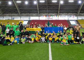 Ypatinga treniruotė su žalgiriečiais įtraukė visus vaikus kartu