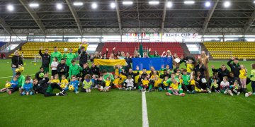 Ypatinga treniruotė su žalgiriečiais įtraukė visus vaikus kartu