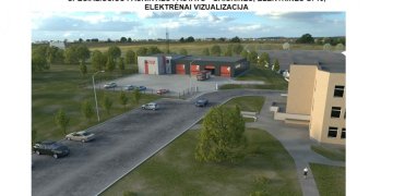 Naujas gaisrinės pastatas Elektrėnuose