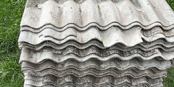 asbestinio šiferio atliekų surinkimas