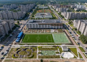 Pilaitės gimnazija: kaip atrodo moderniausios Lietuvos mokyklos statybų baigiamasis etapas?