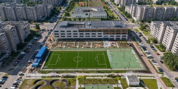 Pilaitės gimnazija: kaip atrodo moderniausios Lietuvos mokyklos statybų baigiamasis etapas?