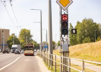 Vilniuje įrengta pirmoji viešajam transportui skirta šviesoforo sekcija