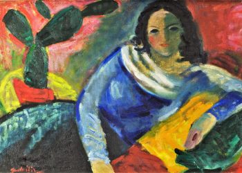 Moteris su kaktusu“