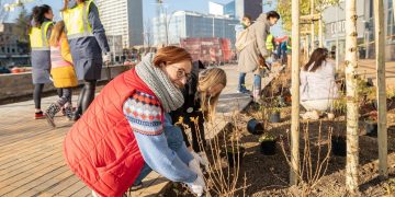 Vilniaus Šeimyniškių ir Žirmūnų gatvėse – rudeninė sodinimo talka