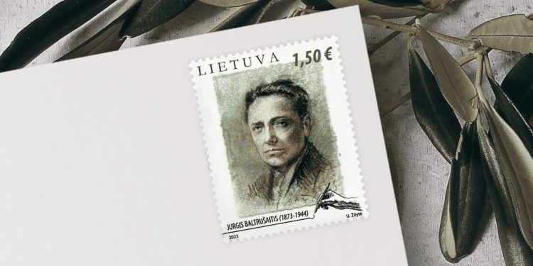 Jurgiui Baltrušaičiui skirtas pašto ženklas