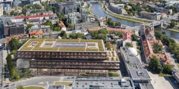 Dangoraižių rajone – naujas verslo centras su žaliais stogais