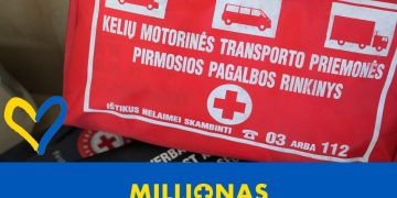 Liko savaitė iki akcijos „Milijonas vaistinėlių Ukrainai“ pabaigos. Kviečiame neišmesti automobilinių vaistinėlių, o jas paaukoti Ukrainai