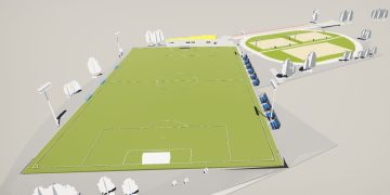 Atnaujinamas M. Biržiškos gimnazijos aikštynas: šildoma danga leis sezonui tęstis ištisus metus