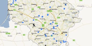 Interaktyvų žemėlapis miško kenkėjų pažeistiems medynams fiksuoti