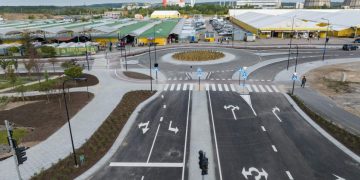 Baigtas sankryžos įrengimo prie Gariūnų pirmasis etapas