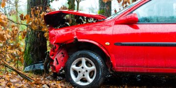 Teisių neturintis jaunuolis įvažiavo į medį