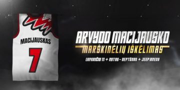 „Rytas“ į „Jeep“ arenos palubes iškels A. Macijausko marškinėlius