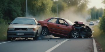 Kelyje priešprieša susidūrė du automobiliai