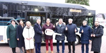 Kalėdinė dovana: pirmasis elektra varomas autobusas Šalčininkų rajone