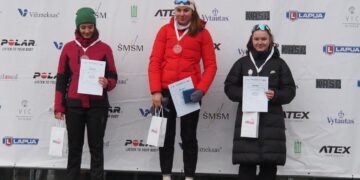 Emilija Mincevič bei Viktorija Augulytė – bronzos medalių laimėtojos Baltijos šalių biatlono taurės varžybose