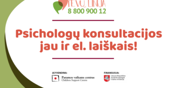 „Tėvų linijoje“ psichologų konsultacijos jau ir el. laiškais