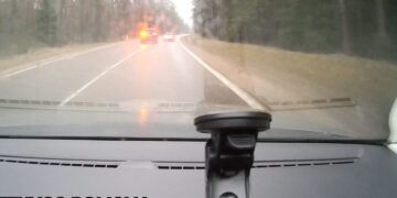 Didžiuliu greičiu skriejančiam baltarusiui surašytas protokolas