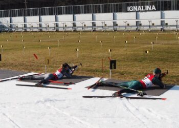 Vilniaus rajono jaunųjų biatlonininkų startai Lietuvos čempionate Ignalinoje
